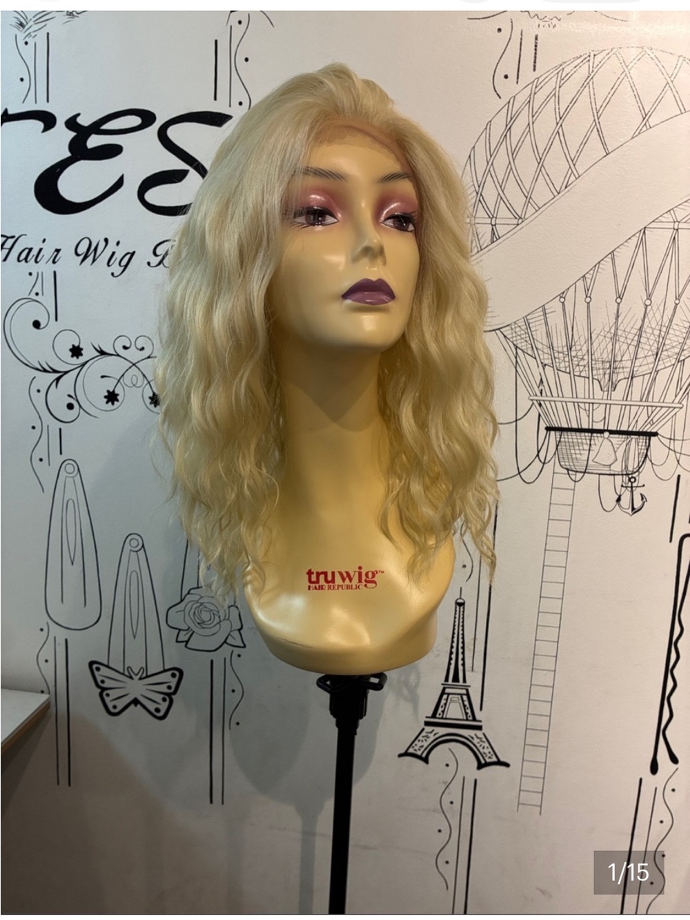 Blonde Wavy Lace Front Wig - Natural Beach Waves